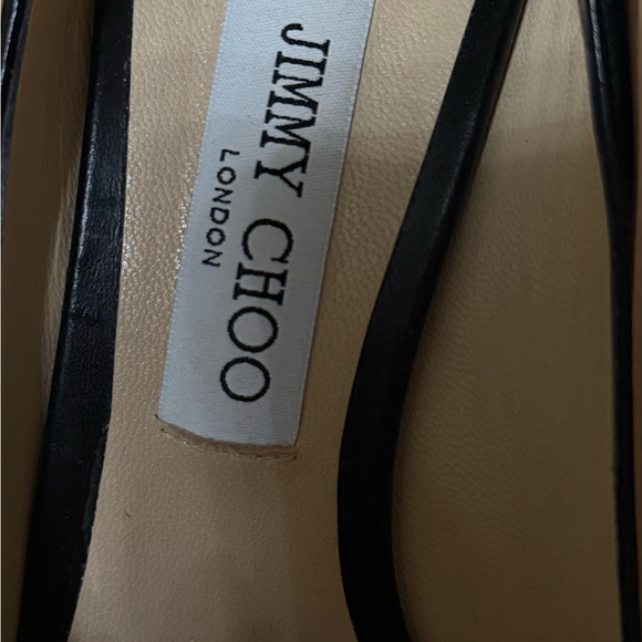 Jimmy Choo Black Leather Pointed Toe Pumps with Silver Studs main image 2